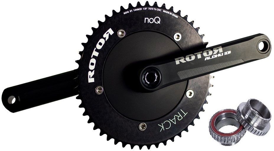 ROTOR ALDHU 30mm Axle Track Crankset C/W Bottom Bracket